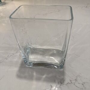 Modern Clear Glass Vase 8x6x3 Expensive Vibe Honey